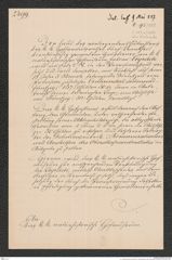 k.k. naturhistorisches Hofmuseum, Intendanzakten 1885-1896 (Hauer), Aktenzahl Z.193/1887, Seite 1